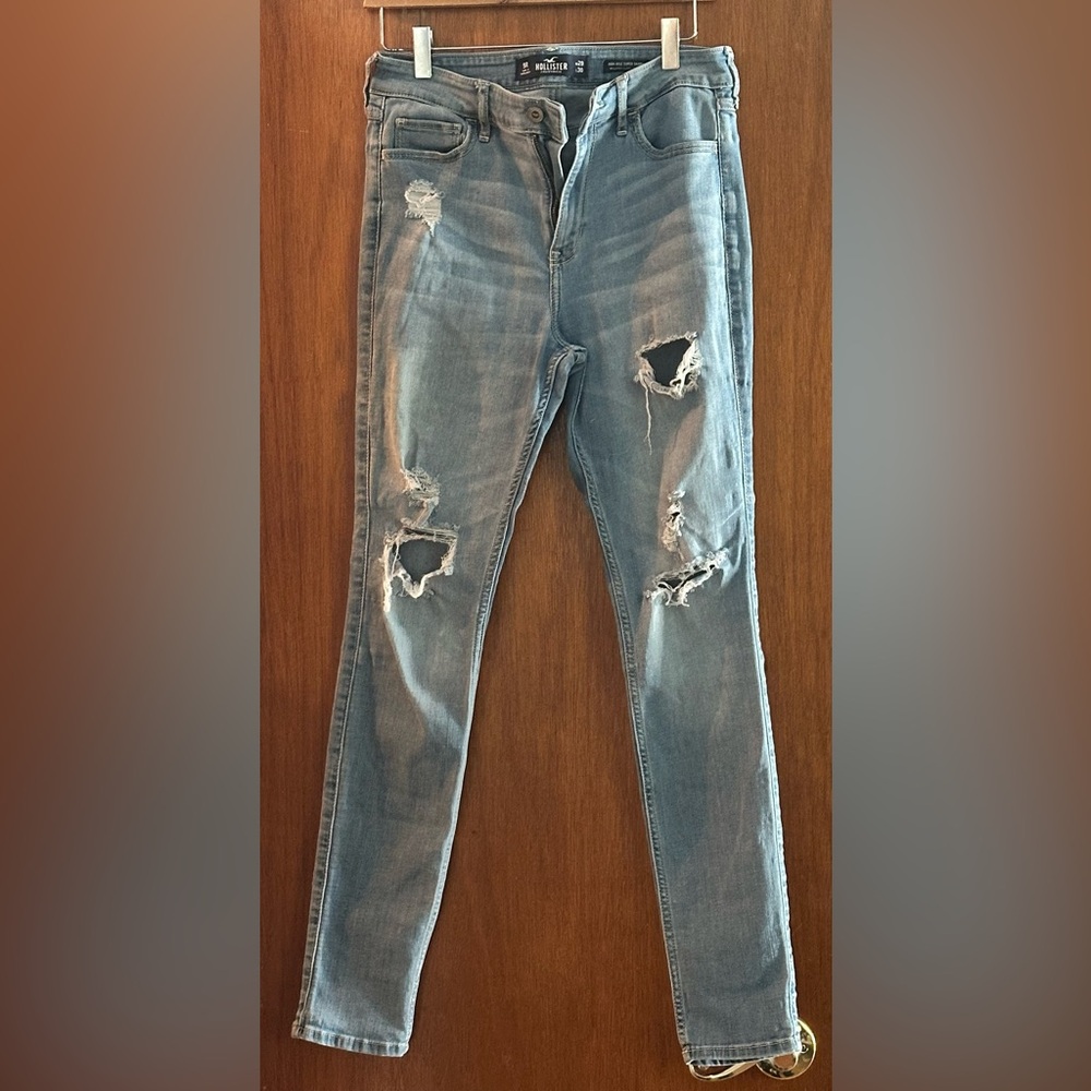 Hollister Light Blue Distressed Skinny Jeans